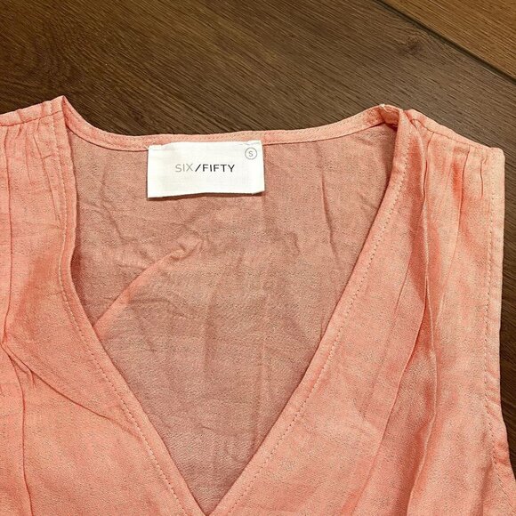 Six/Fifty NWT The Summer Tank Top Orange Size Small - Picture 3 of 6
